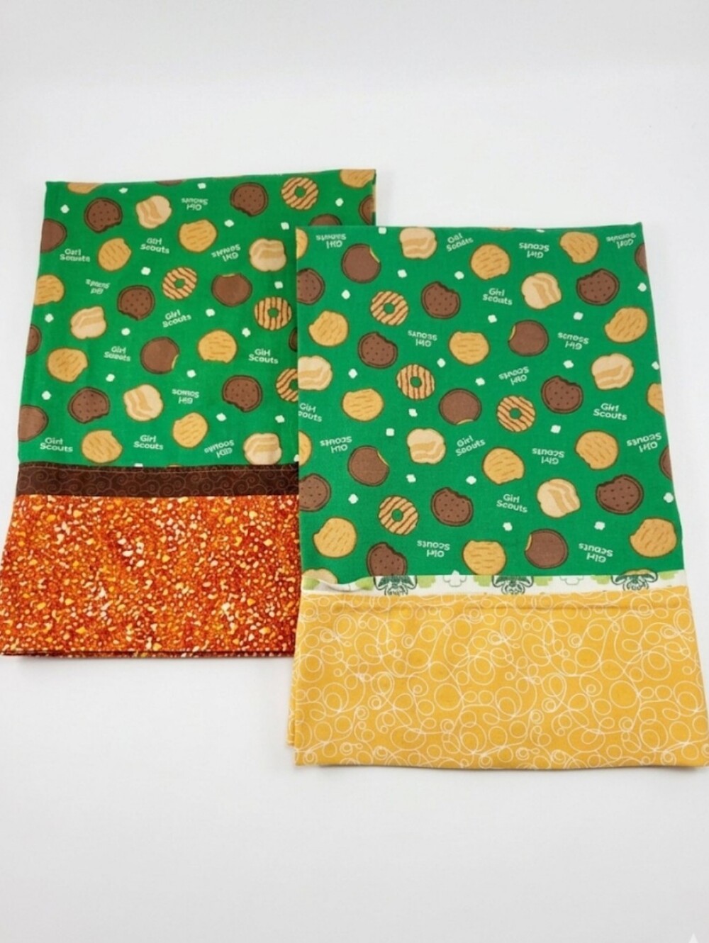 Handmade Girl Scout Cookie Novelty Standard Pillowcases Set of 2